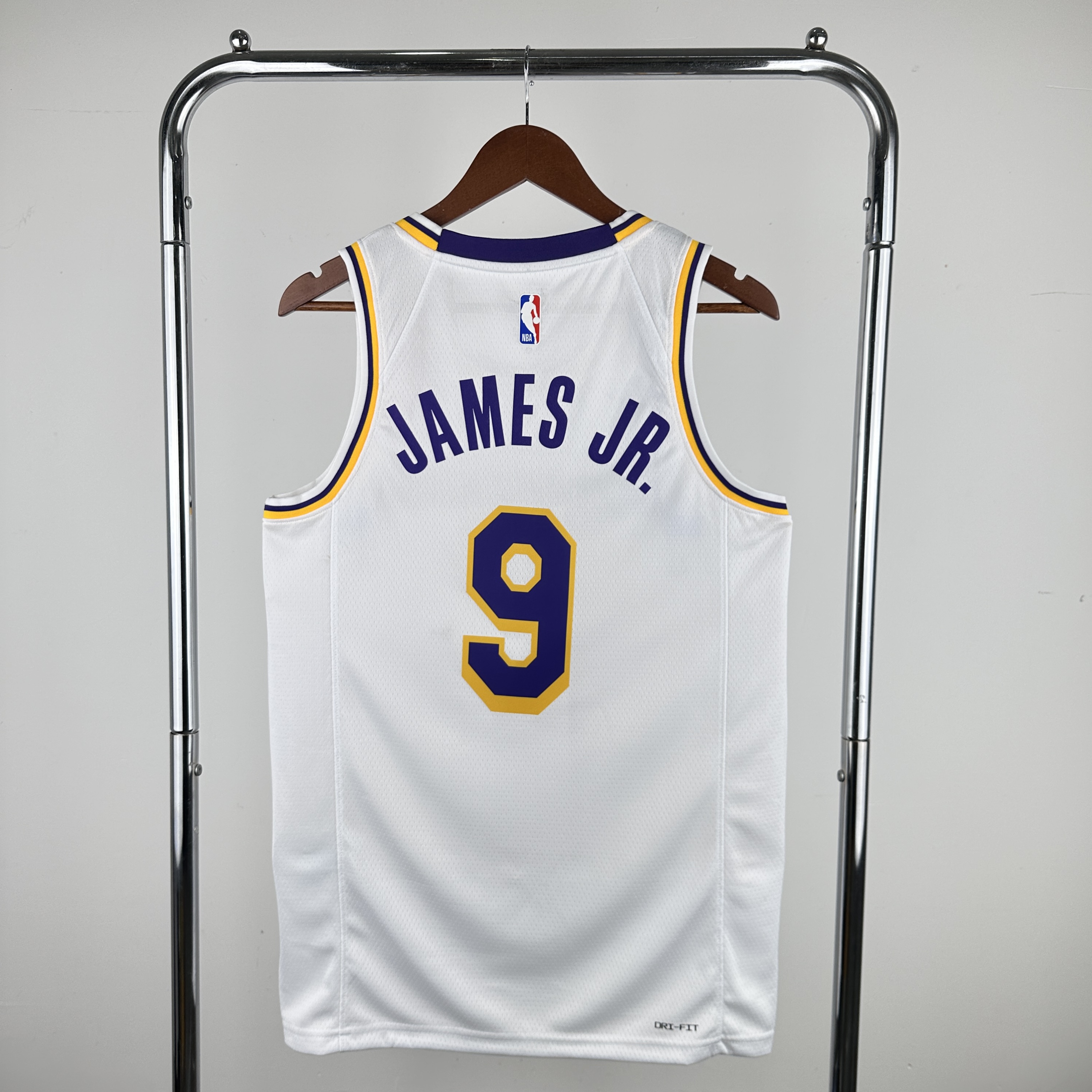 Men Los Angeles Lakers 9 James JR. Stitched white style #3 NBA 2024 Jersey